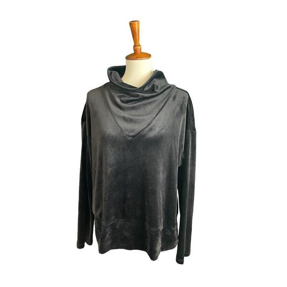 RBX Active Women's Velvet Long Sleeve Pullover Black Top Large - Picture 1 of 6